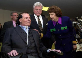 Chris with Senators Kennedy and Feinstein