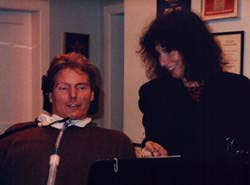 June Fox with Chris Reeve