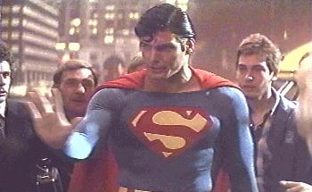 Superman tells the crowd to stand back